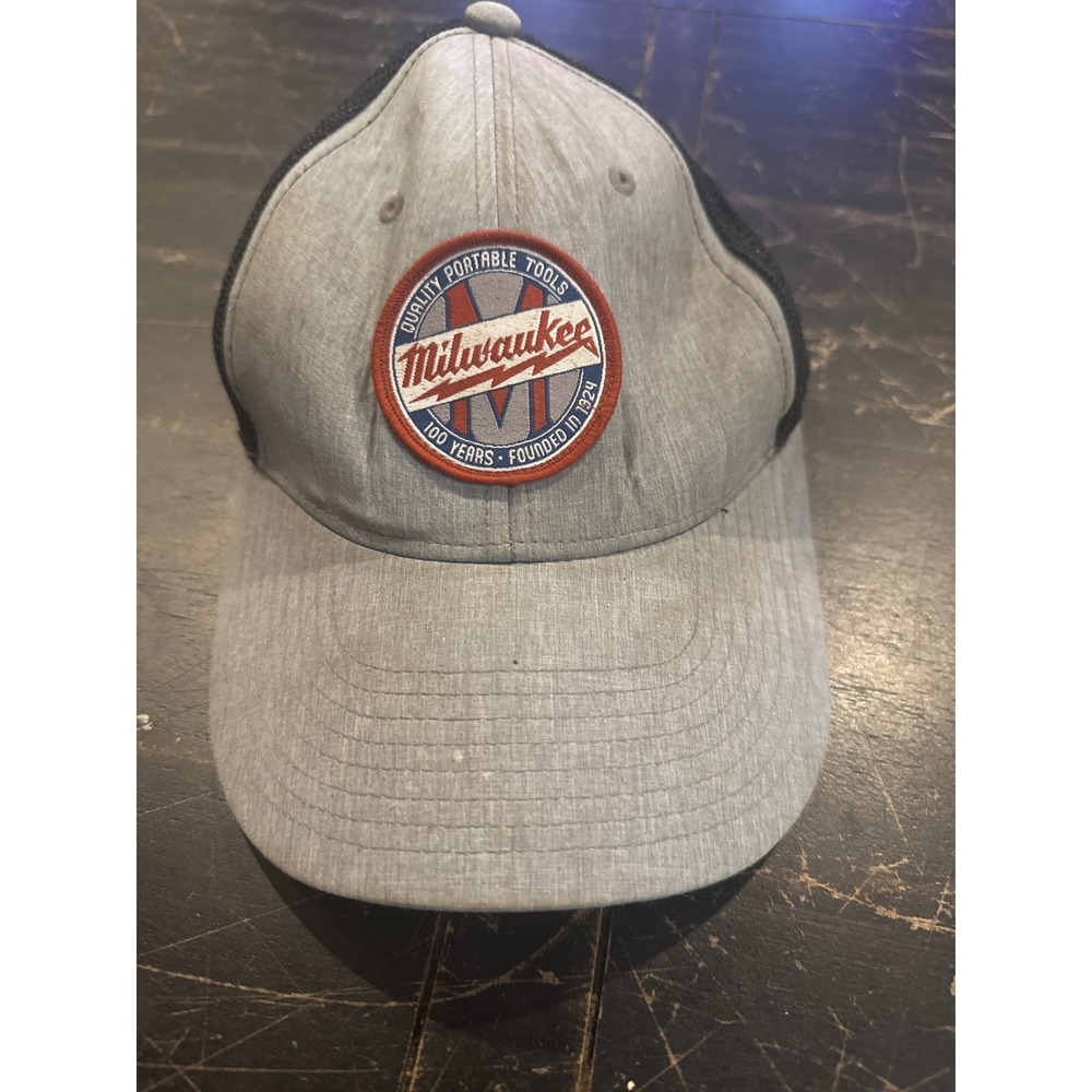 Milwaukee Tool 100 Years Anniversary Trucker Hat Gray Black Snapback HAT1524G